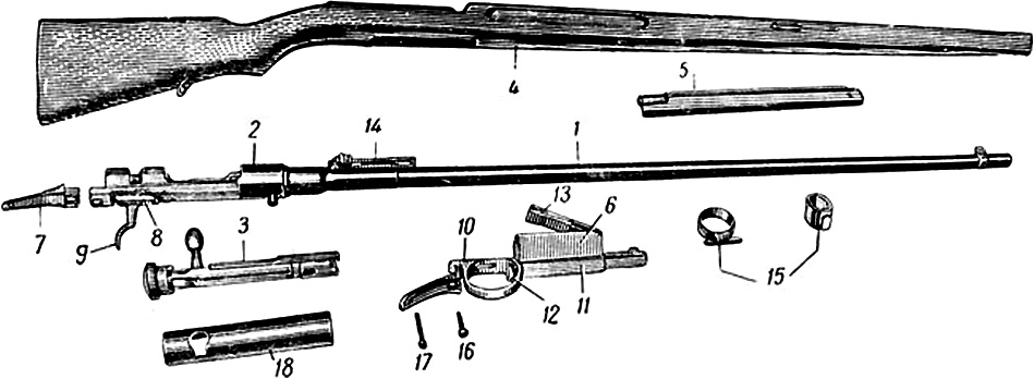 Устройство винтовки мосина подробная схема и описание