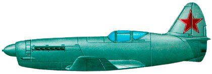 Истребитель И-250, вид сбоку