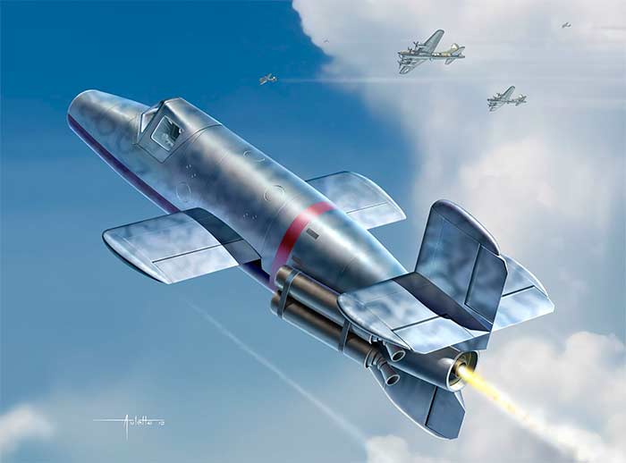 Атака Ba-349 на американские «Летающие крепости»