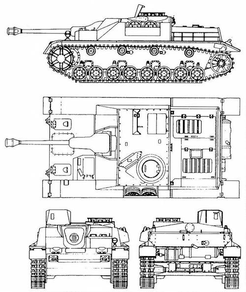Чертеж штурмового орудия StuG IV