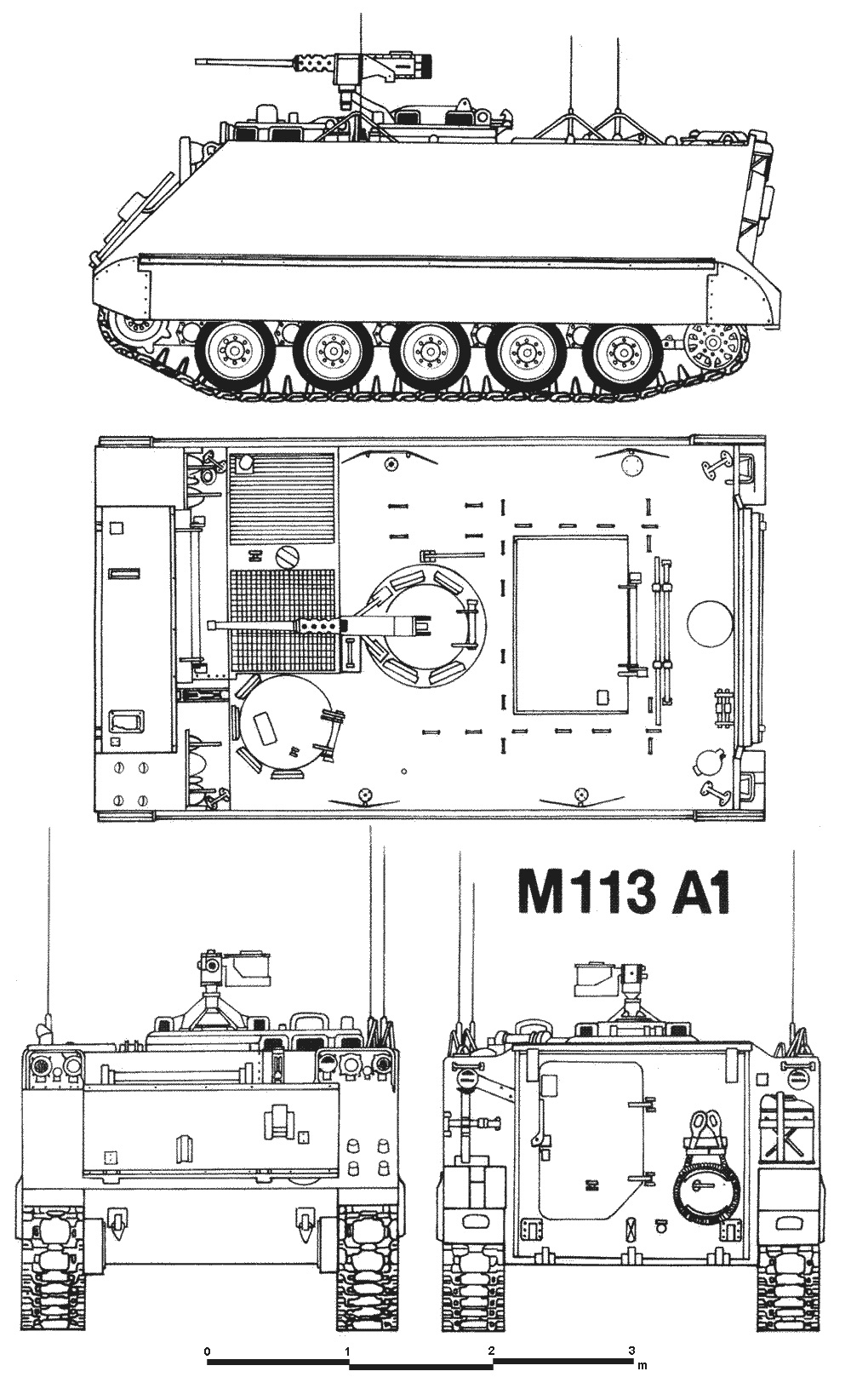 Чертеж бронетранспортера M113