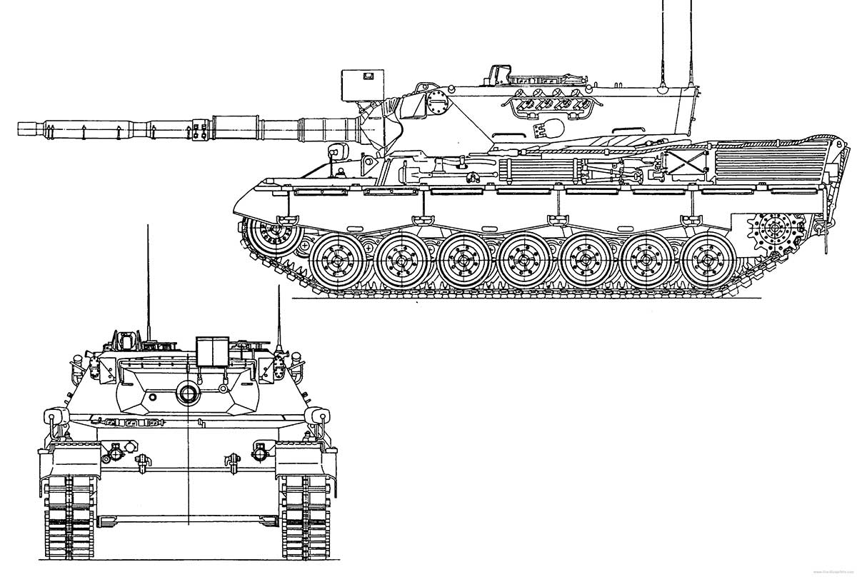 Leopard 2a7 чертеж
