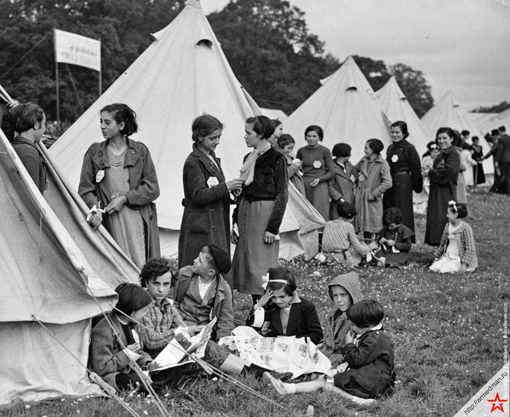 Лагерь для испанских беженцев на территории Великобритании