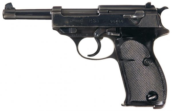 Пистолет Walther P.38 нулевой серии с логотипом фирмы Walther