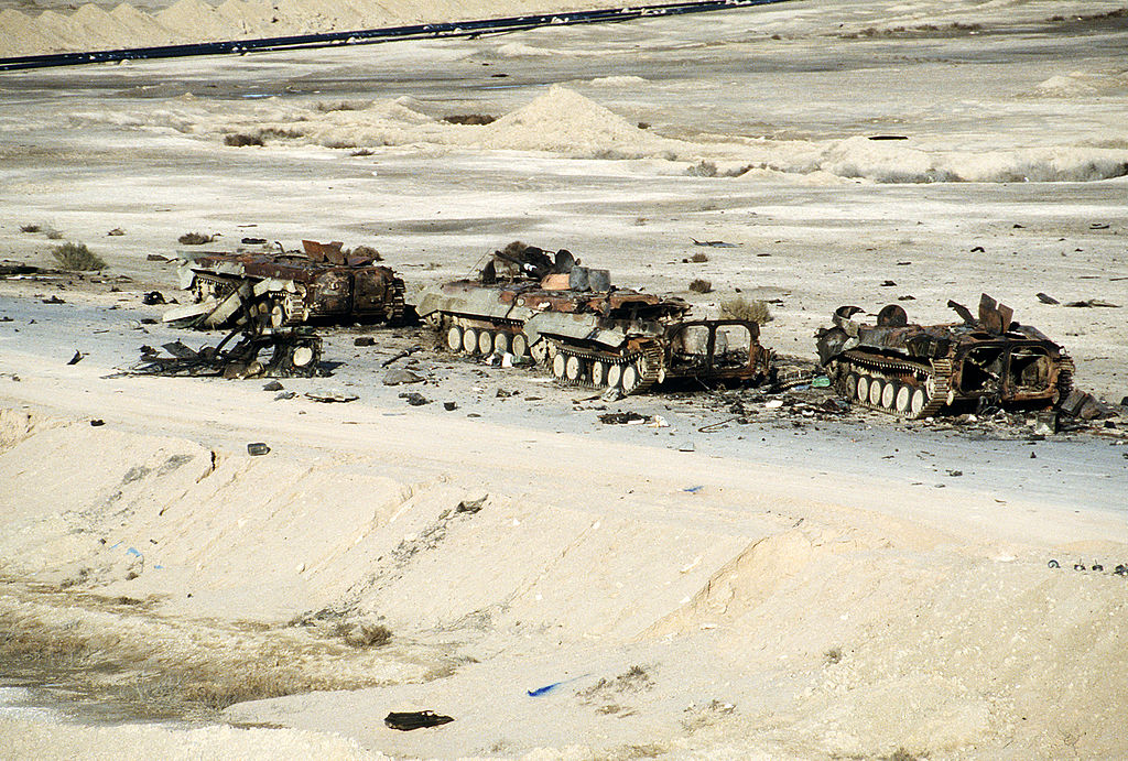 Уничтоженные иракские БМП-1, операция «Буря в пустыне»