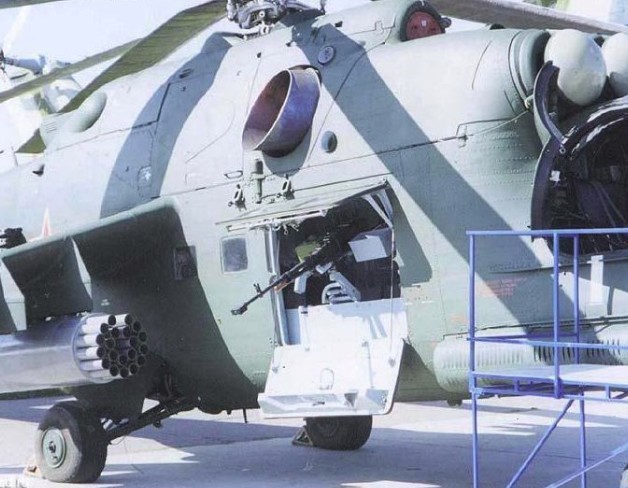 Пулемет 'Корд' установленный на вертолет Ми-24