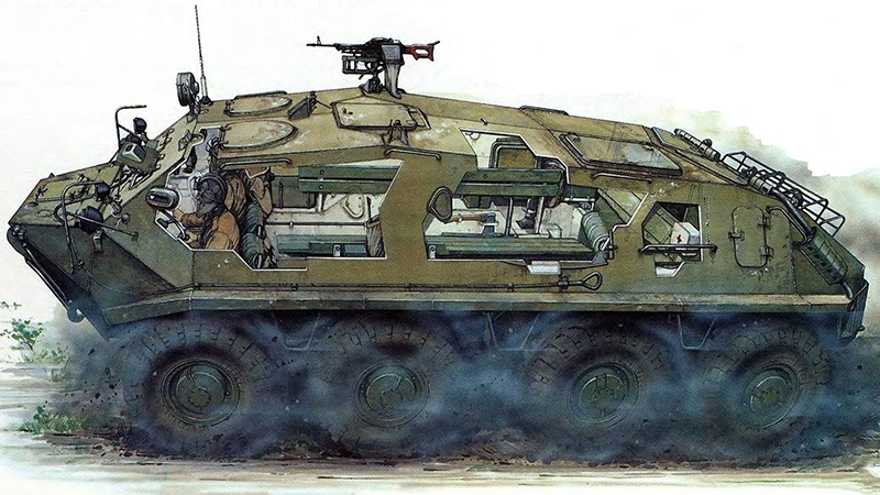 БТР-60ПА в разрезе