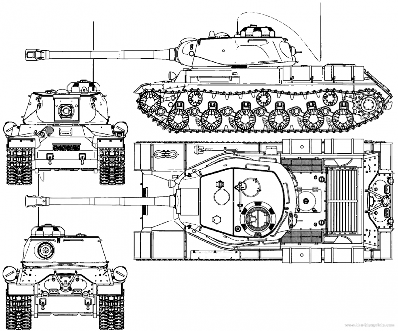 Проекции танка ИС-2
