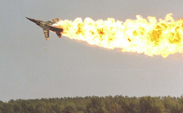 Катастрофа МиГ-23 во время показательного выступления