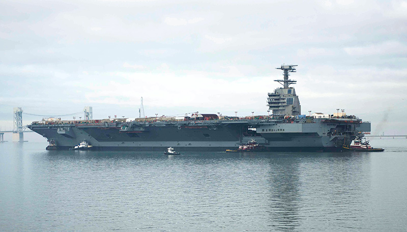 9 USS Gerald R. Ford CVN 78 on the James River in 2013