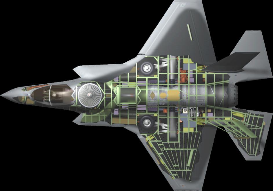 Схематичное изображение конструкции F-35B
