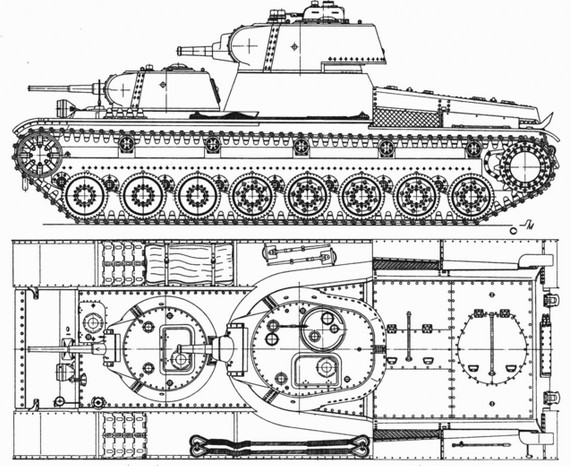 Т-100 - экспериментальный тяжелый танк