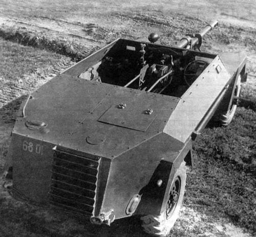 КСП-76 (ГАЗ-68) - колесная противотанковая САУ