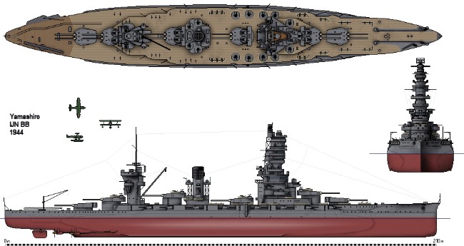 Линкор «Ямасиро» - линейный корабль Японии 1917-1944 года