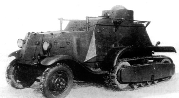 БА-30 - полугусеничный бронеавтомобиль 1930-х годов