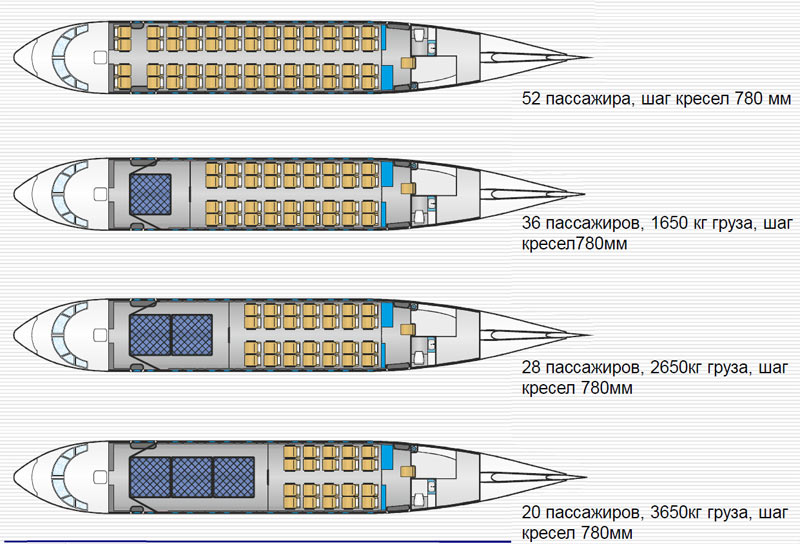 Ту 114 схема салона