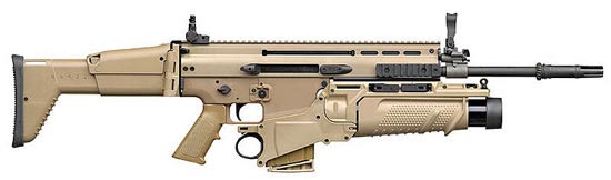 FN SCAR-H STD (Standard) с установленным подствольным гранатометом