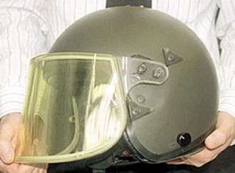 Защитный шлем РВ-308, предназначенный для спецподразделений полиции. Может оборудоваться средствами связи