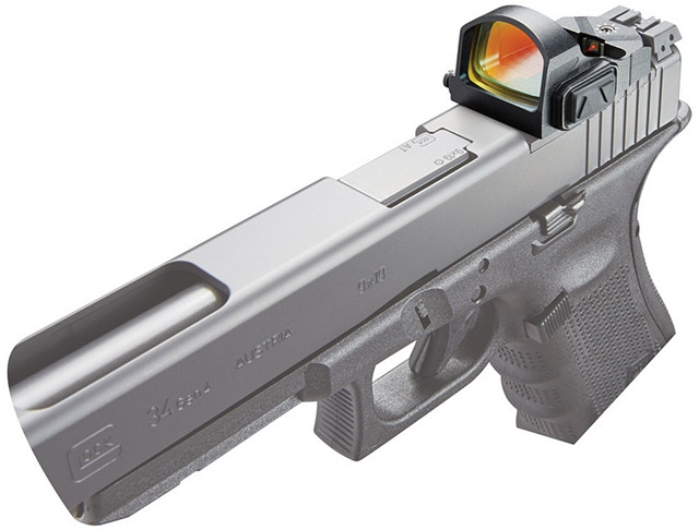 Коллиматорный прицел Bushnell AR Optics Advance Micro Reflex на пистолете Glock 34 Gen 4