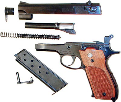 Неполная разборка пистолета Smith & Wesson M 39