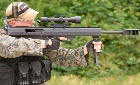 благодаря сравнительно небольшому весу и размерам, винтовка Leader 50 / MD 50 допускает прицельную стрельбу с рук