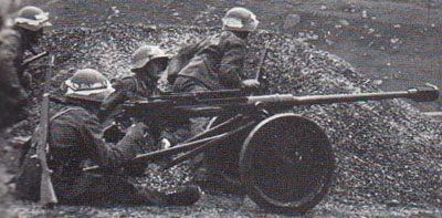 Tb.41 при стрельбе с колесного лафета