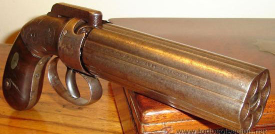 Allen & Thurber Dragoon Pepperbox Norwich калибра .36 производимый в первой половине 1840-х годов