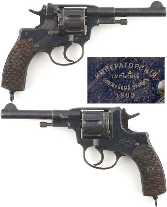Наган образца 1895 года выпуска 1900 года производства тульского оружейного завода