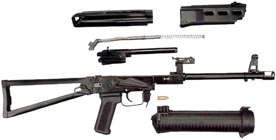 Неполная разборка пистолета-пулемета «Бизон-2»
