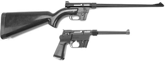 Винтовка AR-7 Explorer (сверху) и пистолет Explorer II (снизу)