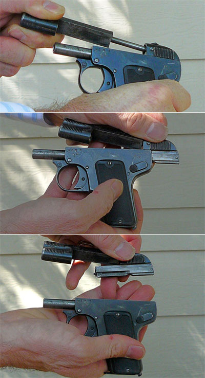 неполная разборка пистолета Melior калибра 6.35 мм