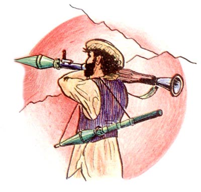 Моджахеды использовали в бою не более двух-трех гранат, предпочитая носить одну в стволе, а вторую на плече с помощью приспособления из веревочного ремня