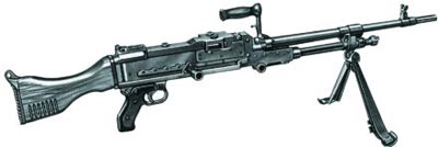 Бельгийский единый пулемет FN MAG в варианте ручного пулемета