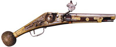 Пистолет с колесцовым замком. Германия. 1580 год