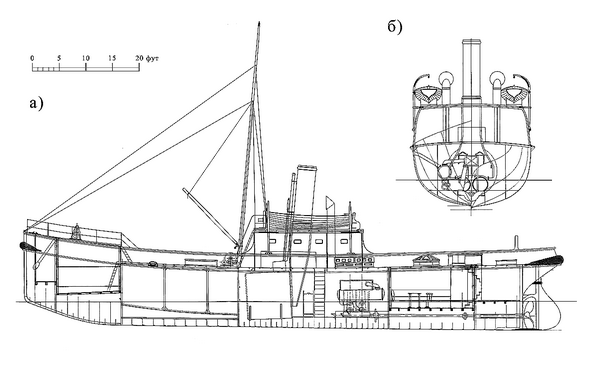 Паровой катер чертежи
