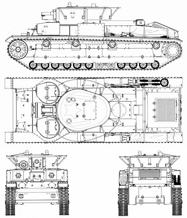 Танк Т-28 выпуска 1934–1935 годов.