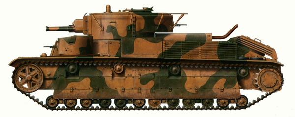 Танк Т-28 во время испытаний камуфляжных окрасок. НИБТ полигон, лето 1939 года. Эта машина находилась на НИБТ полигоне вплоть до осени 1941 года.