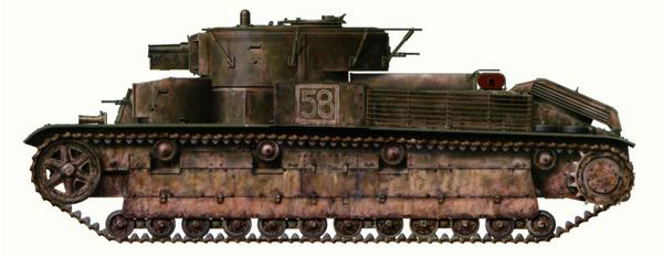 Танк Т-28 неизвестной танковой части. Юго-Западный фронт, июль 1941 года