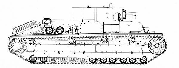 Экранированный вариант танка Т-28 выпуска 1935 года с пушкой КТ-28.