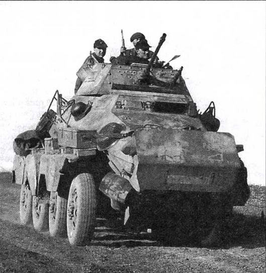 Бронеавтомобиль Sd.Kfz.231 на марше. Северная Африка, 1942 год