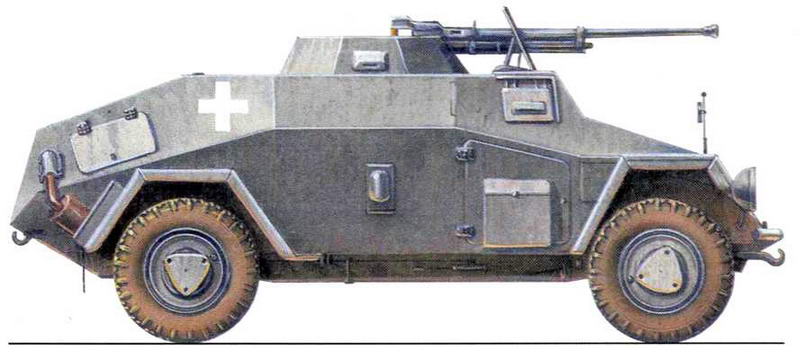 Легкий бронеавтомобиль Sd.Kfz.221 с тяжелым противотанковым ружьем sPzB 41