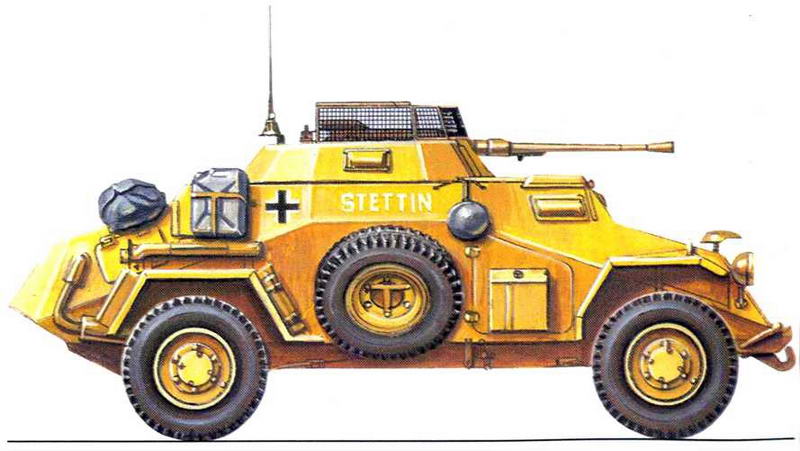 Легкий бронеавтомобиль Sd.Kfz.222. Балканы, 1942 г.