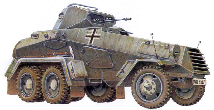 Тяжелый бронеавтомобиль Sd.Kfz.231 (6-Rad). 10-я танковая дивизия, Восточный фронт, 1941 г.