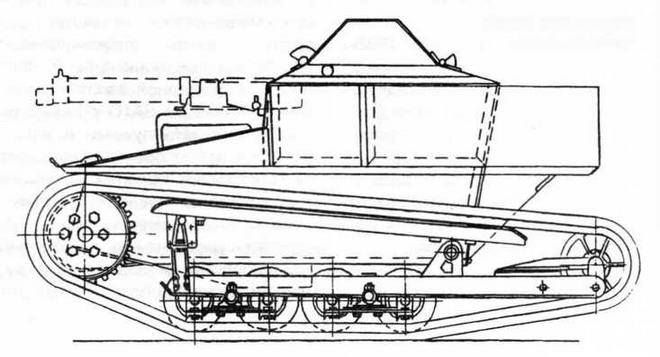 Схема компоновки танкетки К-25