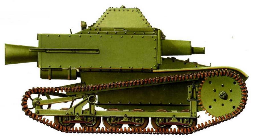 Самоходная установка СУ-76К на базе танкетки Т-27
