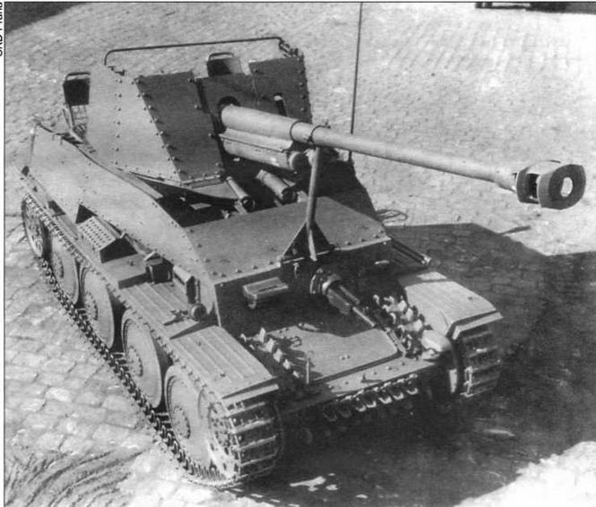 Истребитель танков Sd.Kfz. 139 «Мардер III». Стопор пушки установлен в положение по-походному