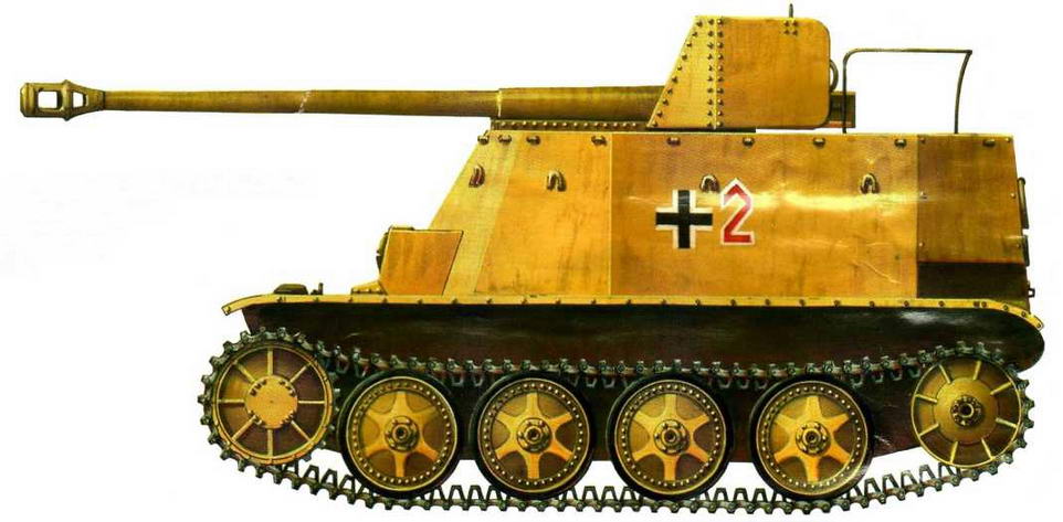 Истребитель танков Sd.Kfz.132 Marder II. Моторизованная дивизия «Великая Германия», Восточный фронт, лето 1942 г.