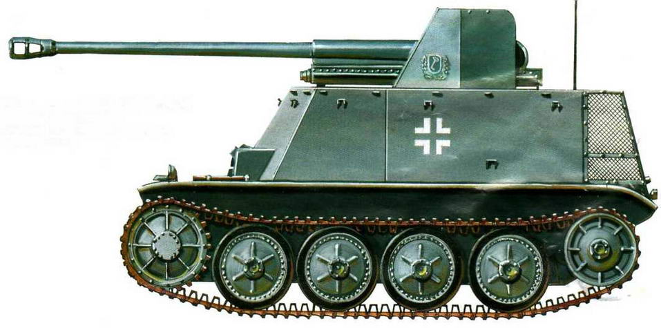 Истребитель танков Sd.Kfz.132 Marder II. Моторизованная дивизия СС «Лейбштандарт СС Адольф Гитлер», Франция, весна 1942 г.