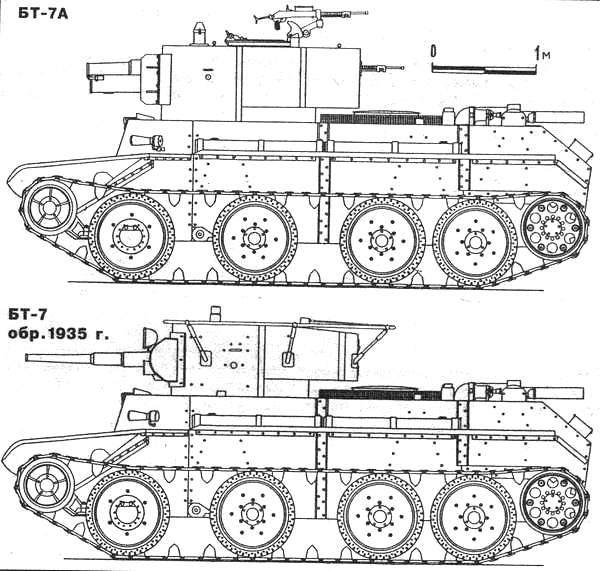 Чертеж танка бт 7