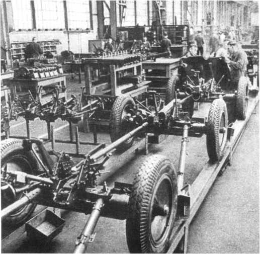 Линия сборки 37-мм противотанковых пушек Раk 35/36 на заводе фирмы Рейнметалл-Борзиг. Предположительно 1940 год (РГАКФД).